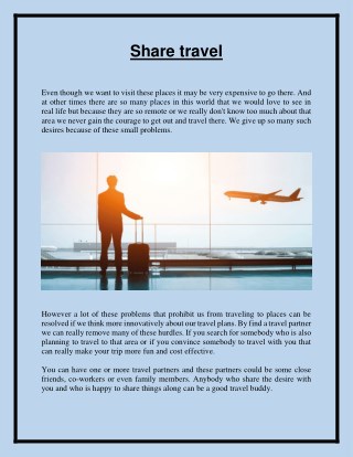 Share travel