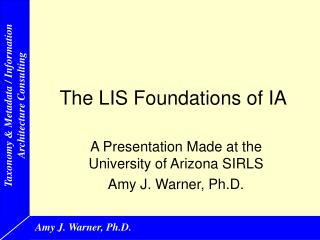 The LIS Foundations of IA