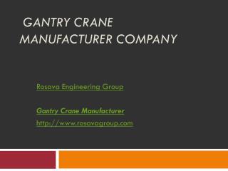 Gantry crane manufacturer company