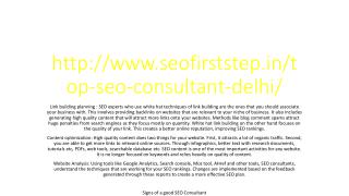 TOP SEO CONSULTANT IN DELHI SEO FIRST STEP WEBSITE