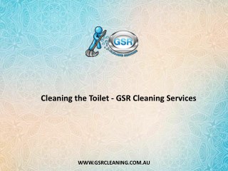 Cleaning the Toilet - GSR Cleaning Services