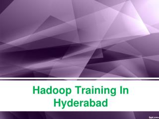 Hadoop Training In Hyderabad, Hadoop Training Institutes in Hyderabad, Hadoop Online Training In Hyderabad â€“ KMRsoft