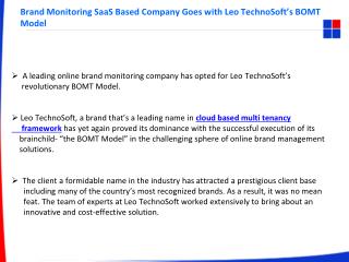 Brand Monitoring SaaS Based Company Goes with Leo TechnoSoftâ€™s BOMT Model