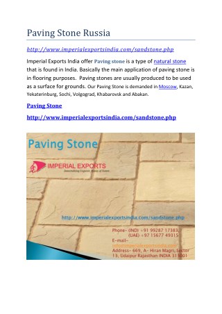 Paving Stone Russia