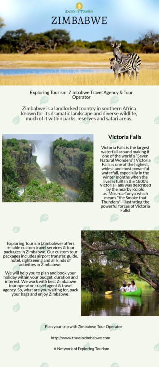 Exploring Tourism: Zimbabwe Travel Agency & Tour Operator