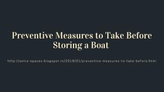 Preventive Measures to Take Before Storing a Boat