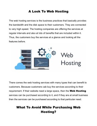 Web Hosting Service