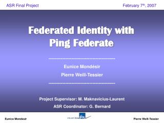 Federated Identity with Ping Federate