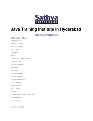 java training in hyderabad,