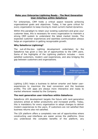 Make your enterprise lightning ready