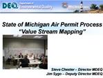 State of Michigan Air Permit Process Value Stream Mapping