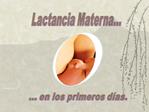 Lactancia Materna...