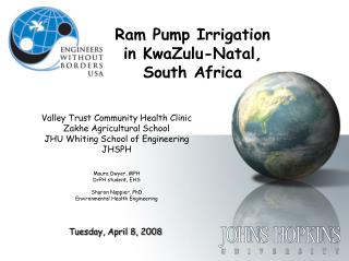 Ram Pump Irrigation in KwaZulu-Natal, South Africa