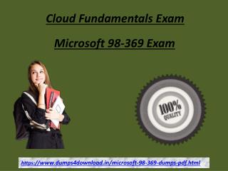 Microsoft Free 98-369 Exam Dumps PDF File