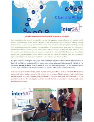 C band in Africa