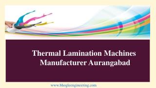 Thermal Lamination Machines Manufacturer Aurangabad