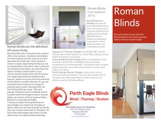 Roman Blinds brochure