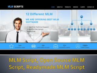 MLM Script, Open Source MLM Script, Readymade MLM Script