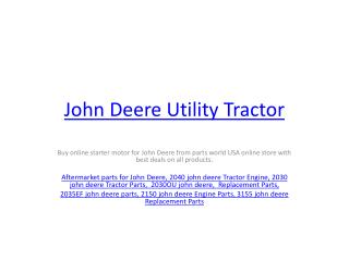 2040 john deere Tractor Engine