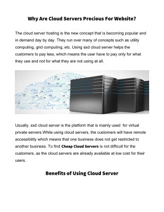 Cloud Server Hosting