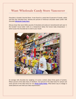 The wholesale candy shop