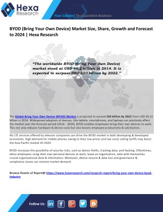 Global Bring Your Own Device (BYOD) Industry Analysis