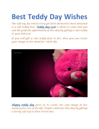 Best Teddy Day Wishes