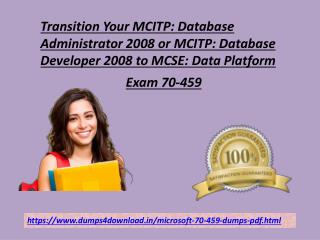 Free Exam Microsoft 70-459 Valid Dumps4downlod.in