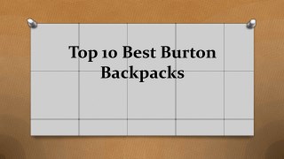 Top 10 best burton backpacks in 2018