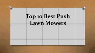 Top 10 best push lawn mowers in 2018
