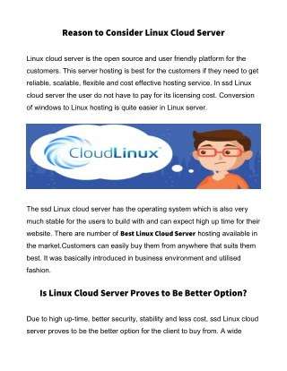 Linux Cloud Server