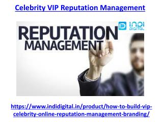 What is celebrity VIP reputation management