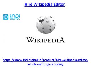 Find the hire Wikipedia editor