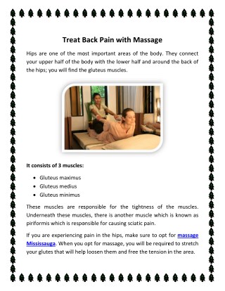 Treat Back Pain with Massage