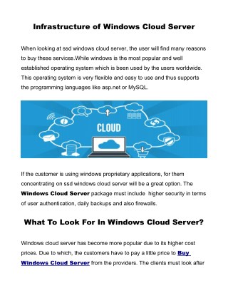 SSD Windows Cloud Server