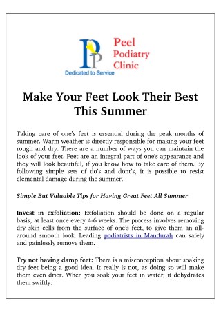 Make Your Feet Look Their Best This Summer