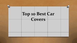Top 10 best car covers