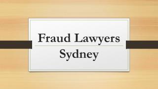 Fraud Lawyers Sydney