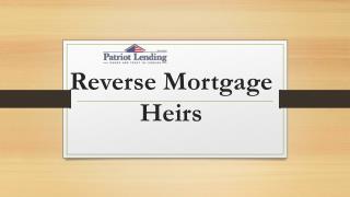 reverse mortgage heirs