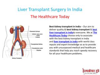 Liver Transplant Surgery In India