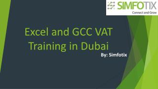 Excel and GCC VAT Training in Dubai