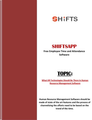 What HR Technologies Should Be There In Human Resource Management Software?