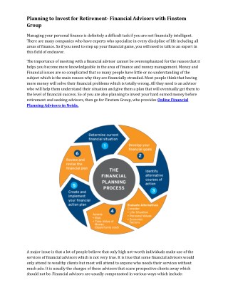 Planning to Invest for Retirement- Financial Advisors with Finstem Group