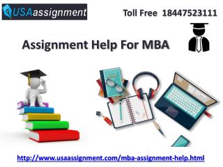 Expert MBA Assignment Help Online in USA