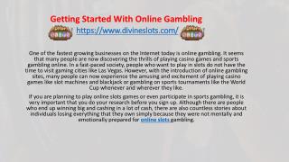 Getting Started With Online Gambling In UK