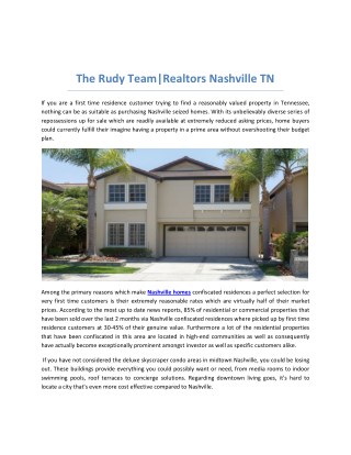 Nashville Real Estate | Find Houses & Homes for Sale in Nashville | The Rudy Group