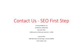 Contact Us - SEO First Step