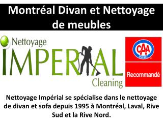 MontrÃ©al Divan et Nettoyage de meubles