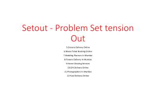 Setout - Problem Set tension Out