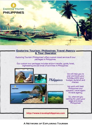 Exploring Tourism: Philippines Travel Agency & Tour Operator